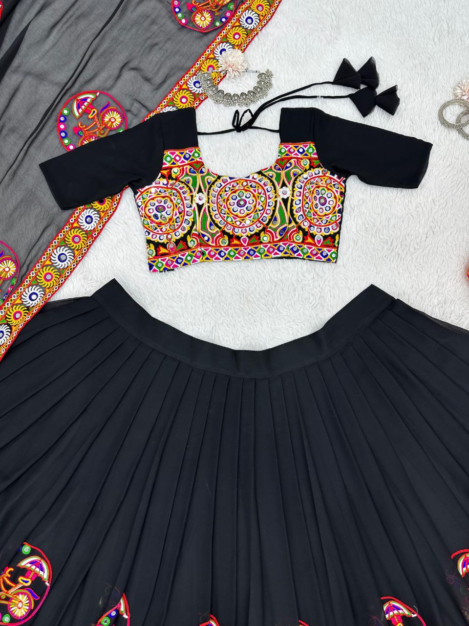 Black Color New Party Wear Lehenga Choli With Dupatta QRC-165